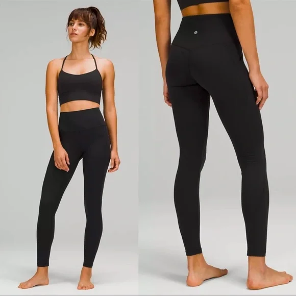 NWT Lululemon Align High Rise Pant 28"  Black - Picture 3 of 13